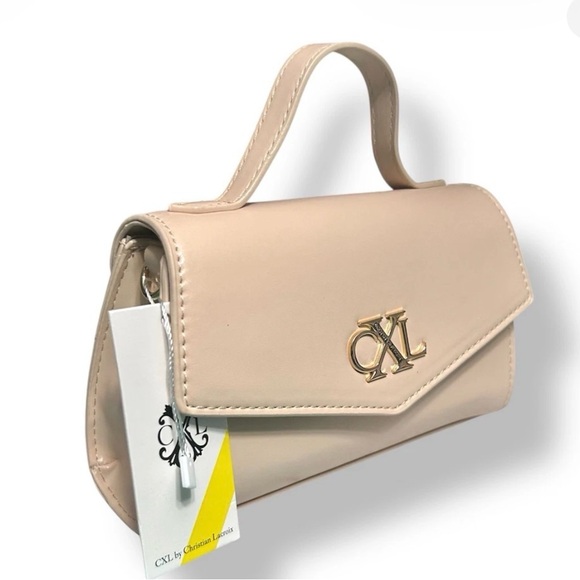 NWT CXL by Christian Lacroix Laine Panna Cotta Beige Crossbody Bag - Picture 2 of 8